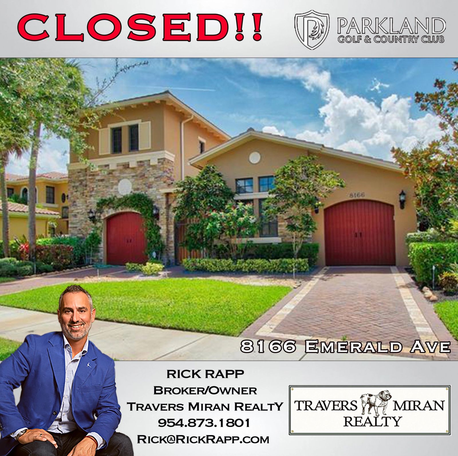 Recent Parkland Golf & Country Club sale by Rick Rapp