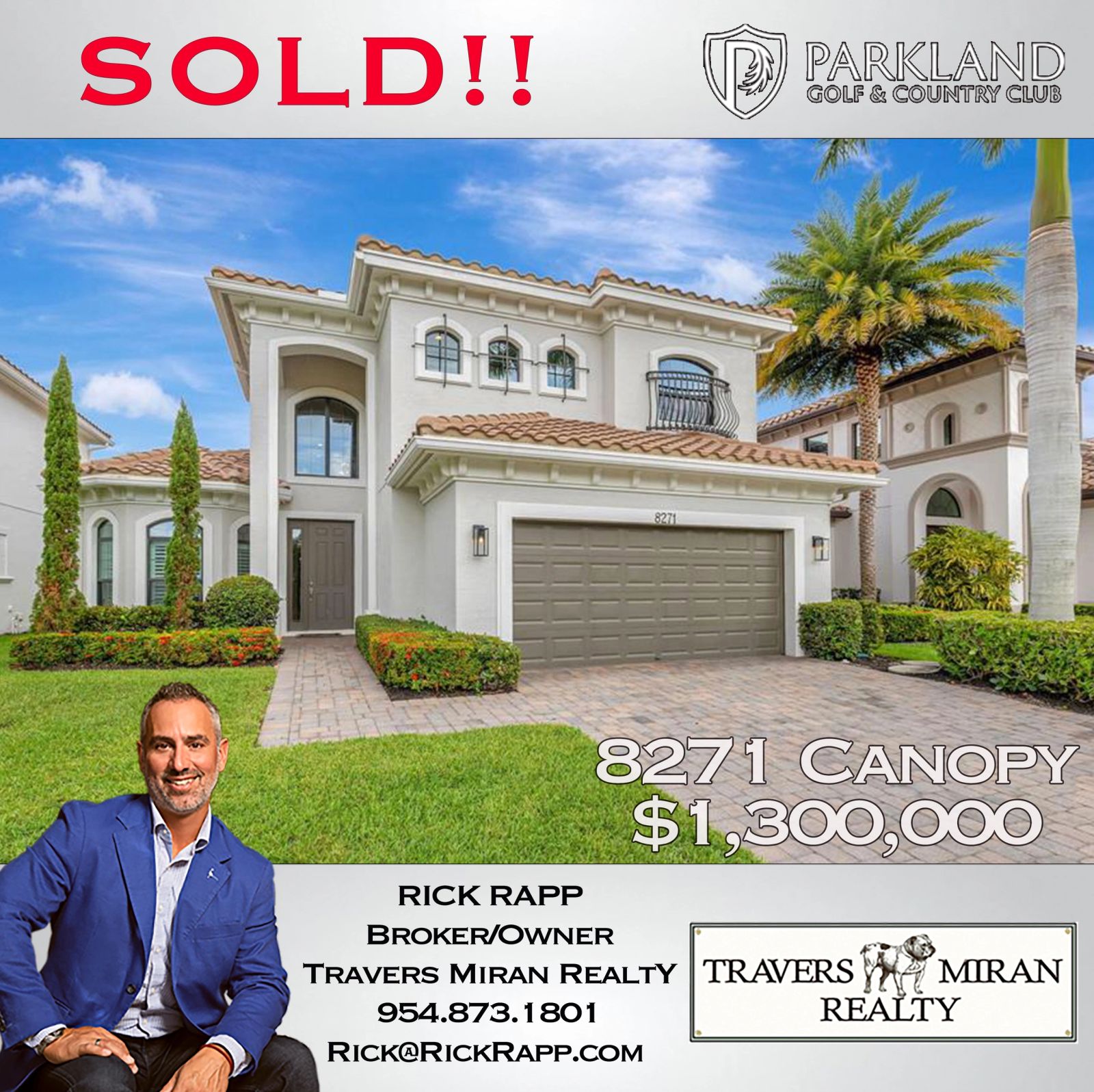 Recent Parkland Golf & Country Club sale by Rick Rapp